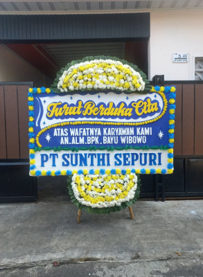 Papan Bunga Duka di Sirets